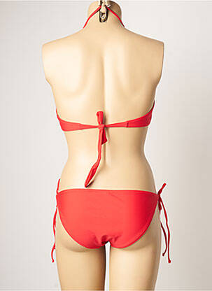 Maillot de bain 2 pièces stretch haut soutien-gorge moulé rouge DAG ADOM femme