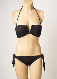 Maillot de bain 2 pièces stretch haut soutien-gorge moulé noir DAG ADOM femme