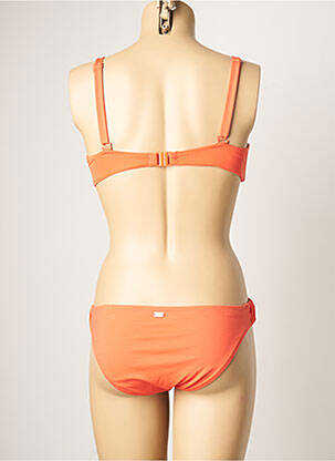 Maillot de bain 2 pièces stretch haut soutien-gorge emboitant orange CHERRY BEACH femme