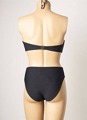 Maillot de bain 2 pièces stretch haut bandeau noir MOONTIDE femme