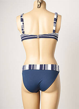Maillot de bain 2 pièces stretch haut soutien-gorge emboitant bleu SUN PLAYA femme