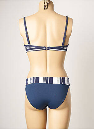 Maillot de bain 2 pièces stretch haut soutien-gorge emboitant bleu SUN PLAYA femme