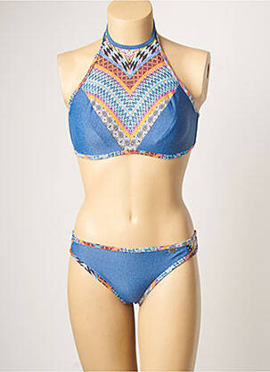 Maillot de bain 2 pièces stretch bleu SUN PLAYA femme