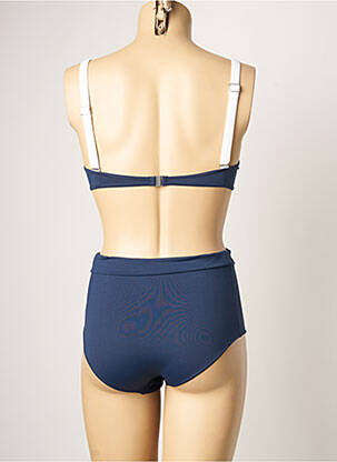 Maillot de bain 2 pièces stretch haut soutien-gorge emboitant bleu SUN PLAYA femme