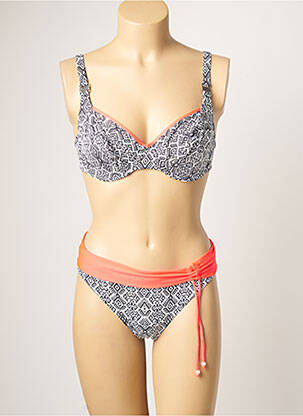 Maillot de bain 2 pièces stretch haut soutien-gorge emboitant noir SUN PLAYA femme