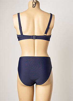 Maillot de bain 2 pièces stretch haut soutien-gorge emboitant bleu YSABEL MORA femme