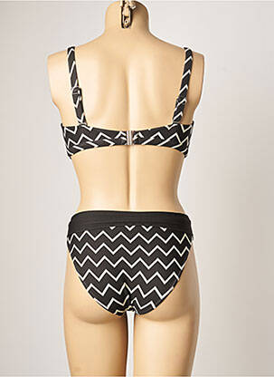 Maillot de bain 2 pièces stretch haut soutien-gorge emboitant noir SUN PLAYA femme
