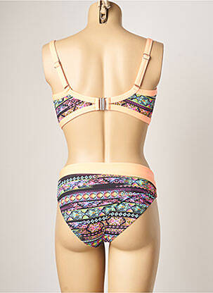 Maillot de bain 2 pièces stretch haut soutien-gorge emboitant rose SUN PLAYA femme