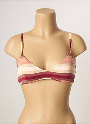 Haut de maillot de bain stretch haut triangles rouge KIWI femme