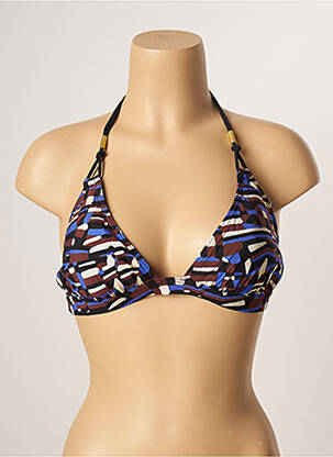 Haut de maillot de bain stretch haut triangles bleu LIVIA femme