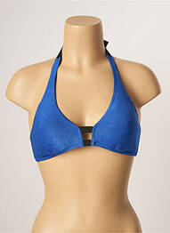 Haut de maillot de bain stretch haut triangles bleu LIVIA femme