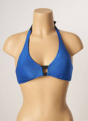 Haut de maillot de bain stretch haut triangles bleu LIVIA femme