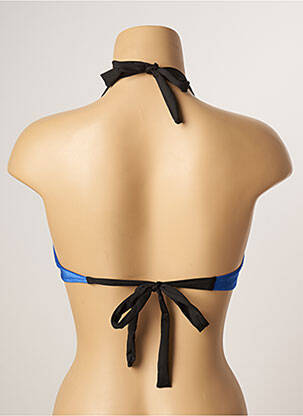 Haut de maillot de bain stretch haut triangles bleu LIVIA femme