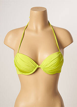 Haut de maillot de bain stretch haut soutien-gorge avec mousse de rembourrage amovible vert KIWI femme