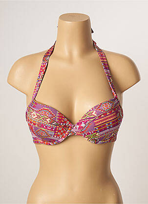 Haut de maillot de bain stretch haut soutien-gorge avec mousse de rembourrage amovible rose KIWI femme