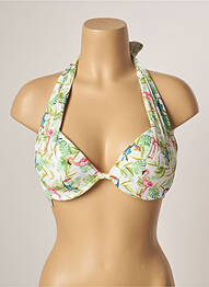 Haut de maillot de bain stretch haut soutien-gorge avec mousse de rembourrage amovible vert KIWI femme