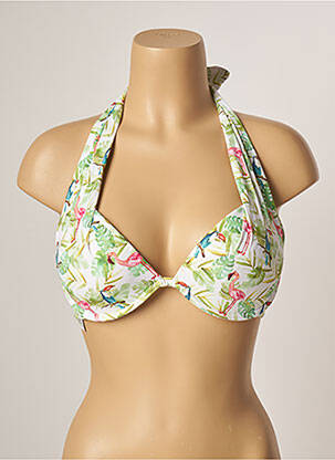 Haut de maillot de bain stretch haut soutien-gorge avec mousse de rembourrage amovible vert KIWI femme