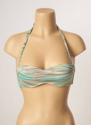 Haut de maillot de bain stretch haut soutien-gorge balconnet vert KIWI femme