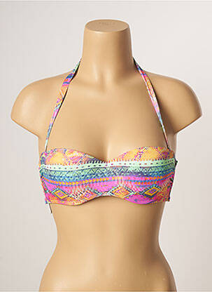 Haut de maillot de bain stretch haut soutien-gorge balconnet rose KIWI femme