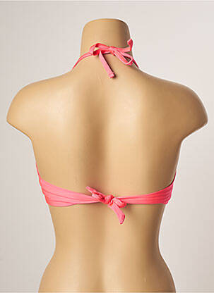 Haut de maillot de bain stretch haut soutien-gorge moulé rose LIVIA femme