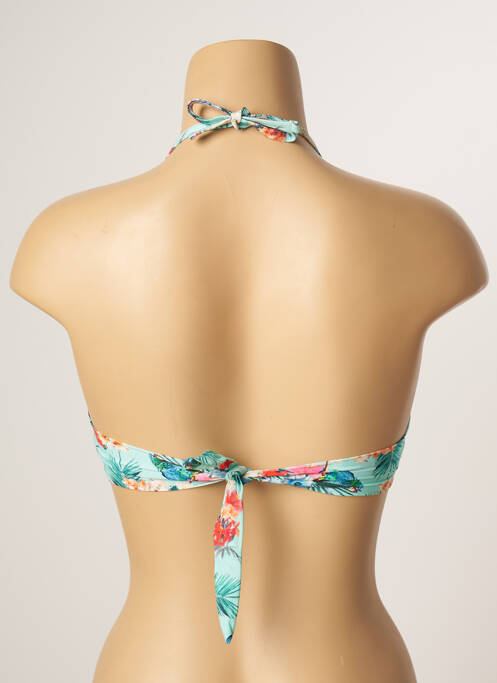 Haut de maillot de bain stretch haut bandeau bleu LIVIA femme