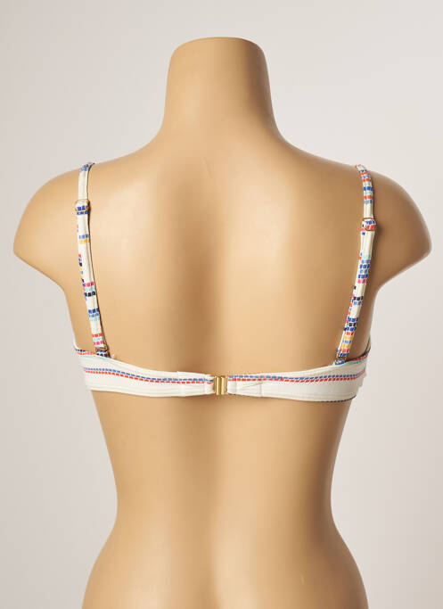 Haut de maillot de bain stretch haut soutien-gorge moulé blanc KIWI femme