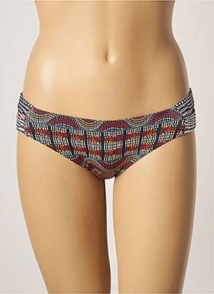 Bas de maillot de bain imprimé fantaisie culotte noir KIWI femme