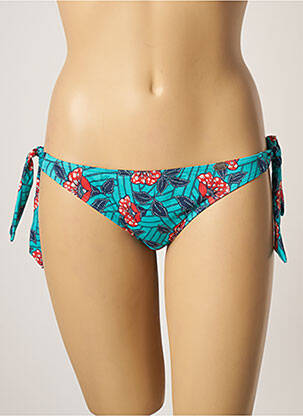 Bas de maillot de bain imprimé fantaisie bikini bleu PLAGE DU SUD femme