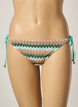 Bas de maillot de bain imprimé fantaisie bikini vert KIWI femme