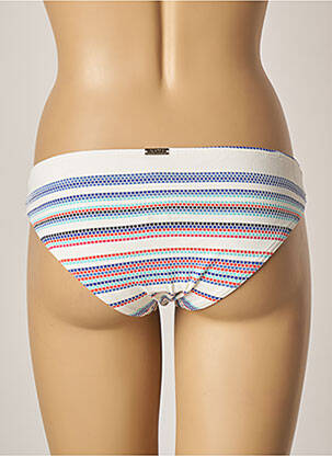Bas de maillot de bain tissage texturé culotte blanc KIWI femme