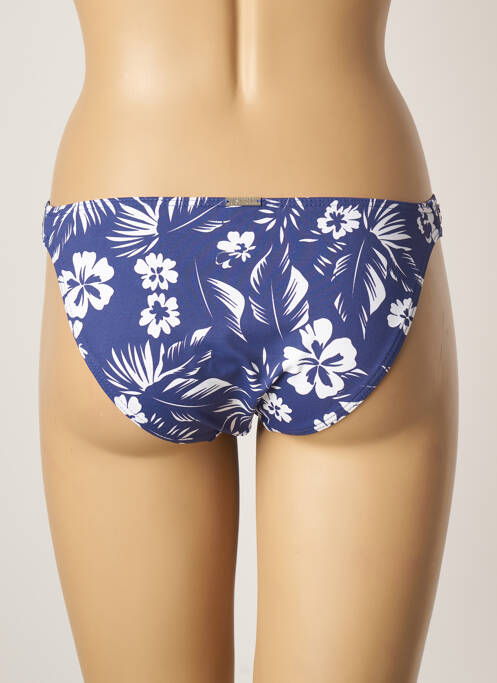 Bas de maillot de bain imprimé fleurs culotte bleu KIWI femme