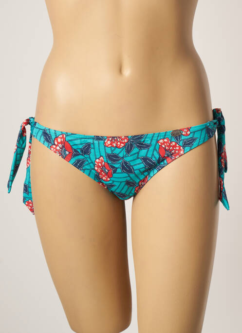 Bas de maillot de bain imprimé fantaisie bikini bleu PLAGE DU SUD femme