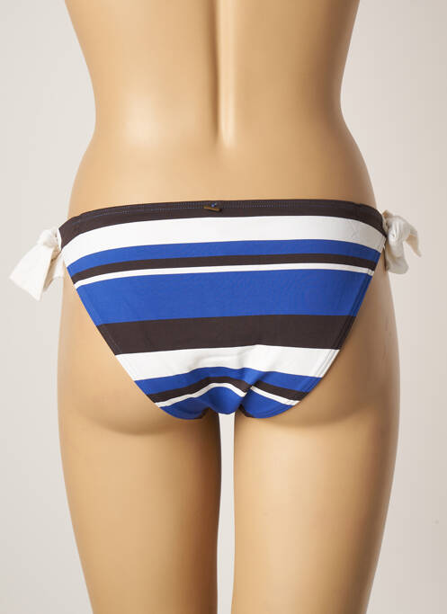 Bas de maillot de bain imprimé rayures bikini bleu BLUELOBSTER femme