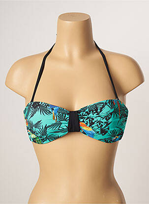 Haut de maillot de bain stretch haut triangles bleu LIVIA femme