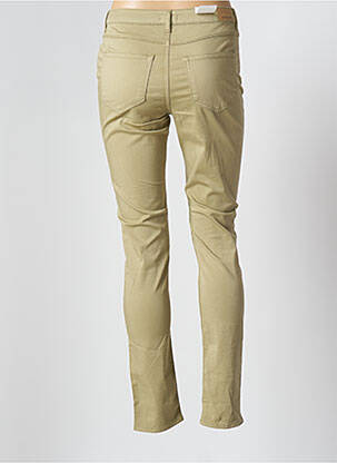 Pantalon slim tissage popeline taille normale vert KANOPE femme