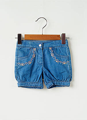 Short coupe boule taille ajustable bleu 3 POMMES fille
