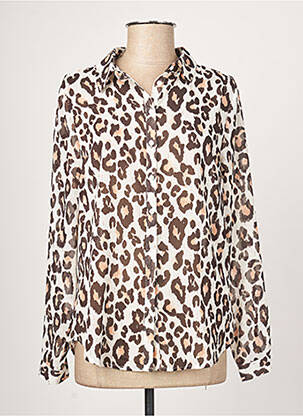 Chemisier coupe fluide manches longues blanc LPB femme