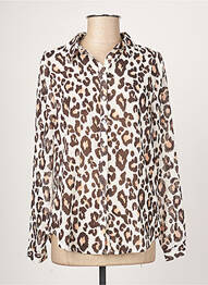 Chemisier coupe fluide manches longues blanc LPB femme