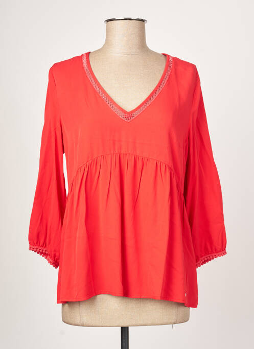 Blouse manches 3/4 manches 3/4 rouge LPB femme