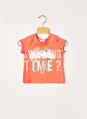 T-shirt stretch manches courtes orange IKKS fille