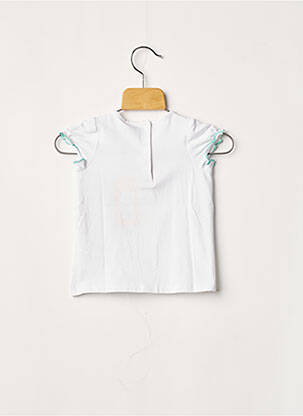 T-shirt stretch manches courtes blanc 3 POMMES fille