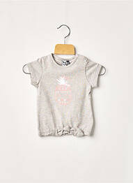 T-shirt manches courtes manches courtes gris 3 POMMES fille