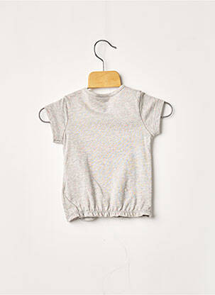 T-shirt manches courtes manches courtes gris 3 POMMES fille