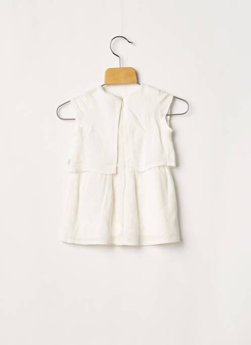 Robe mi-longue blanc IKKS pour fille