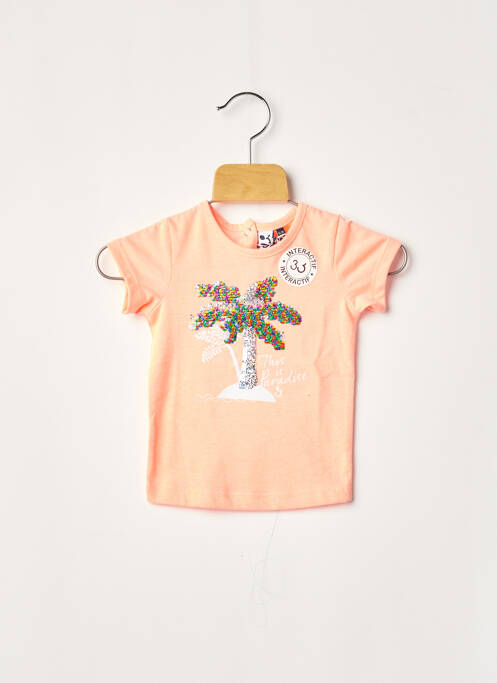 T-shirt orange 3 POMMES pour fille