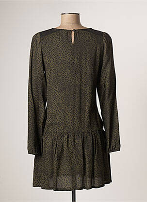 Robe mi-longue col rond manches longues vert BECKARO fille