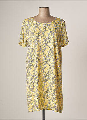 Robe courte manches courtes manches courtes jaune LPB femme