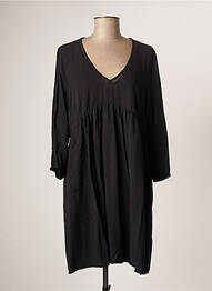 Robe mi-longue manches longues manches longues noir LPB femme