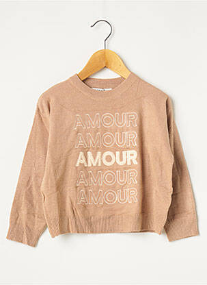 Pull beige LOEVIA pour fille