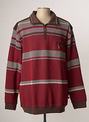 Sweat-shirt rouge HAJO pour homme